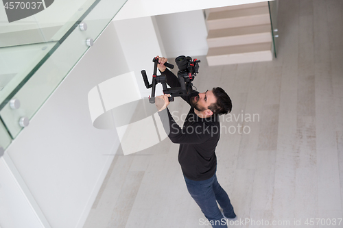 Image of videographer at work