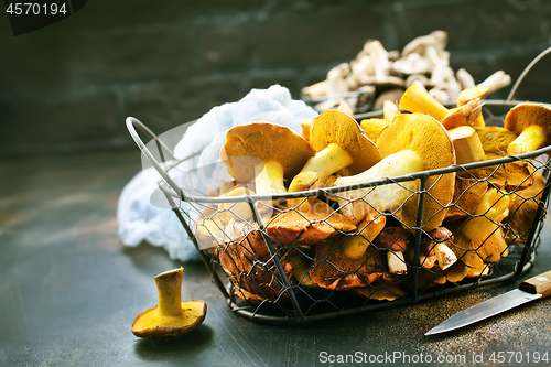 Image of raw mushrooms