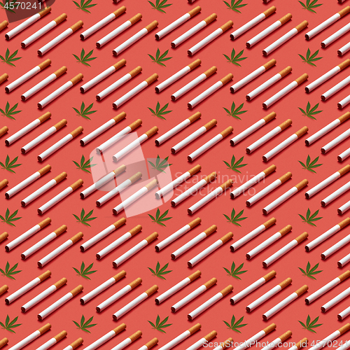 Image of Pattern of weed cigarettes