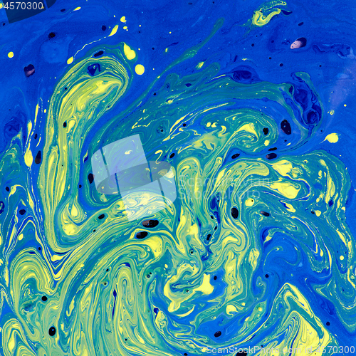 Image of Abstract mixing of colorful painting as a creative background.