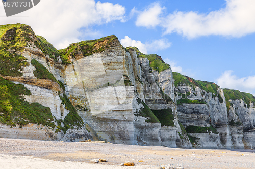 Image of Coastal Rocky Wall in Normandy