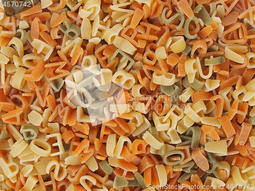 Image of Colorful letters pasta