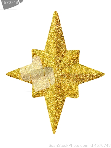 Image of Gold Christmas star on white
