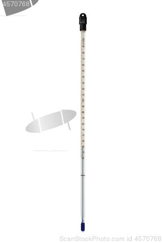 Image of Glass thermometer on white