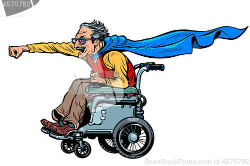 Image of active wheelchair user disabled man