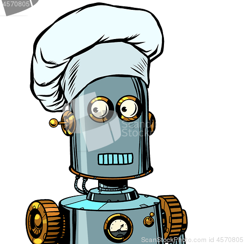 Image of Robot cook food, takes orders at the restaurant