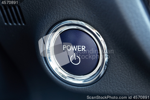 Image of Power button of a car