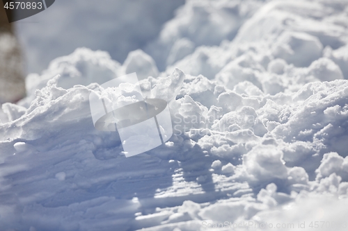 Image of Snow detail glimmering in sunlight