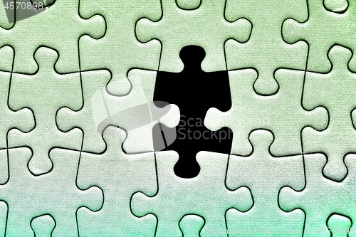 Image of Jigsaw puzzle background, almost done