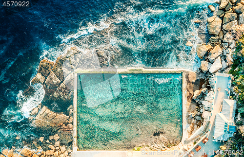 Image of Rock pool on the coast of Sydney Australia