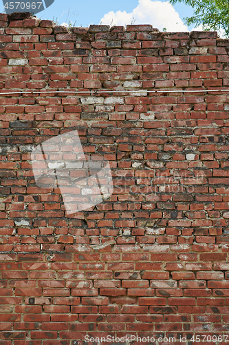 Image of Red brick wall texture background