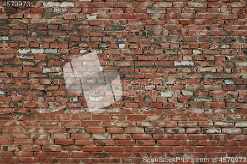 Image of Red brick wall texture background