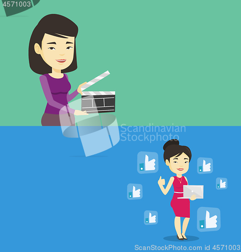 Image of Two media banners with space for text.
