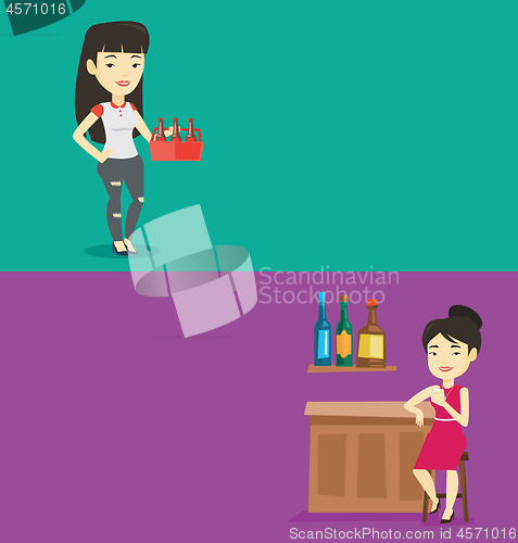 Image of Two food and drink banners with space for text.