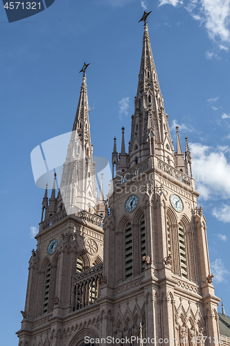 Image of Lujan Basilica in Lujan, Buenos Aires, Argentina.