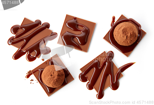 Image of chocolate decors and truffles