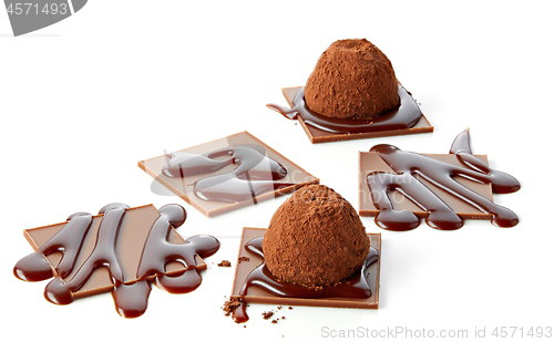 Image of chocolate decors and truffles