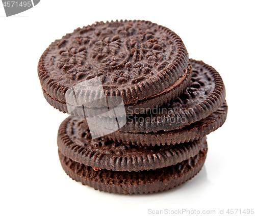 Image of stack of chocolate cookies