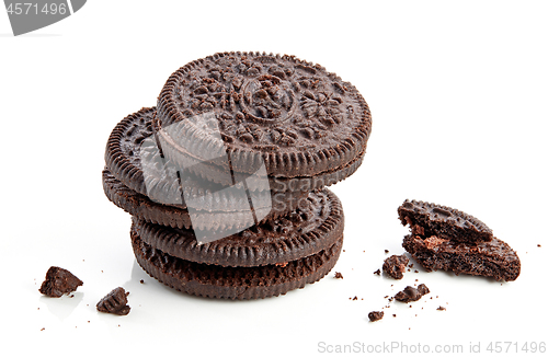 Image of stack of chocolate cookies