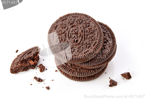 Image of stack of chocolate cookies