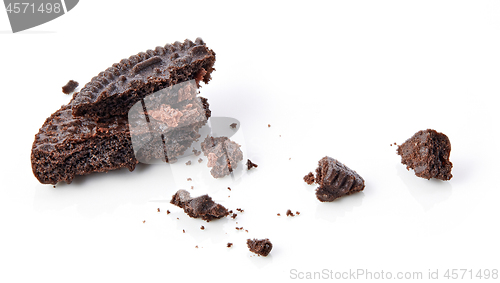 Image of chocolate cookies crumbs