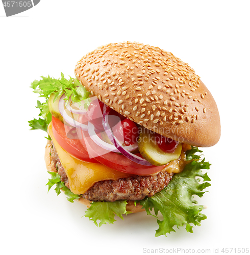 Image of fresh tasty burger