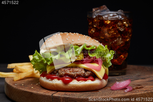 Image of fresh tasty burger