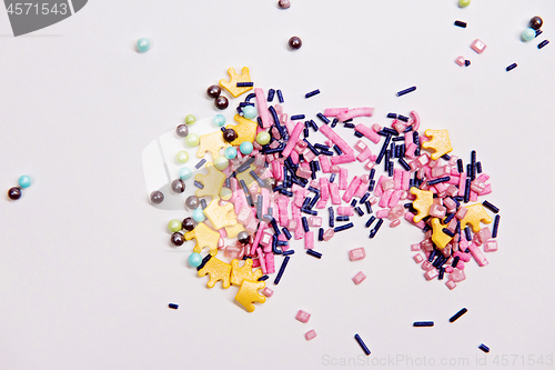 Image of Colorful sweet background with colorful sprinkle