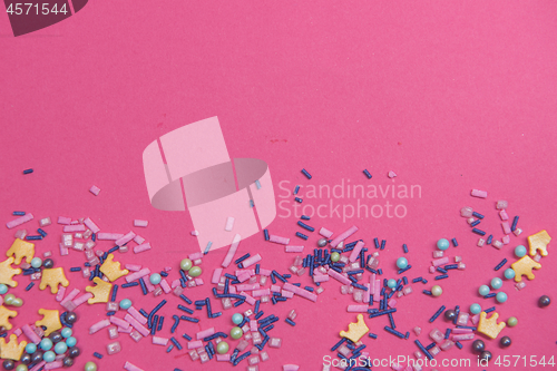 Image of Border frame of colorful sprinkles