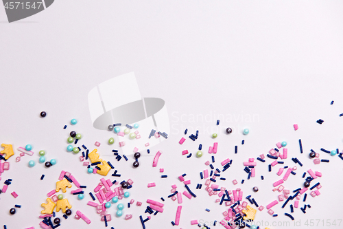 Image of Border frame of colorful sprinkles