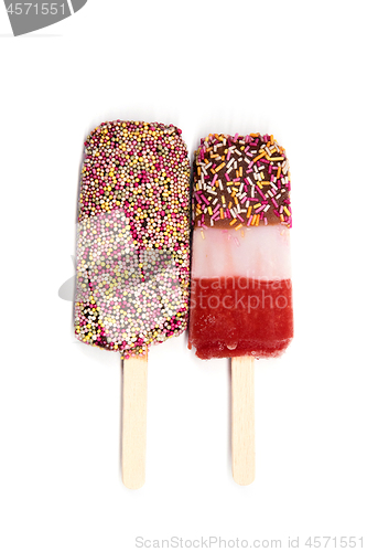 Image of Two ice cream on stick