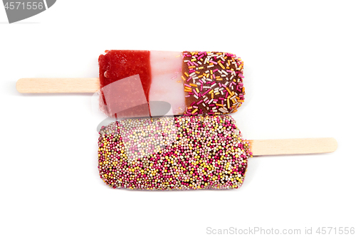 Image of Two ice cream on stick