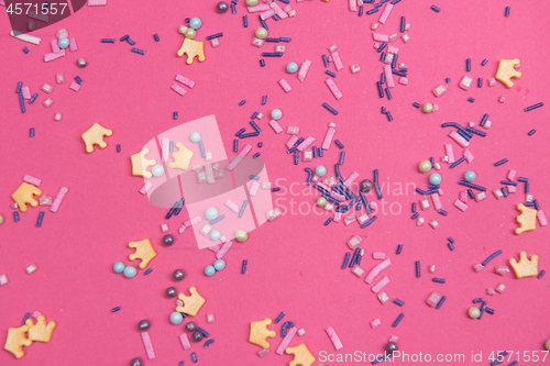 Image of Colorful sweet background with colorful sprinkle