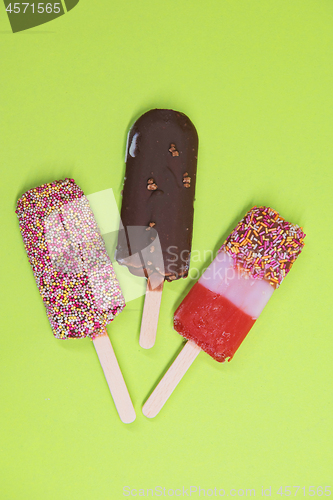 Image of Set of ice cream on stick