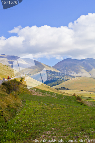 Image of Fields in Castelluccio di Norcia, Umbria, Italy.