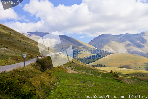 Image of Fields in Castelluccio di Norcia, Umbria, Italy.