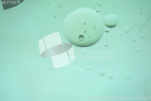 Image of Light blue abstract background picture made with oil, water and soap