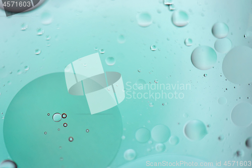 Image of Light blue abstract background picture made with oil, water and soap