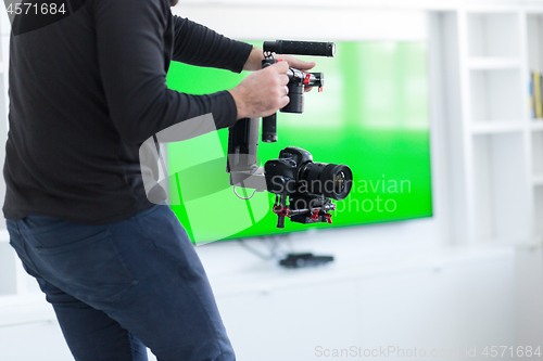 Image of videographer at work