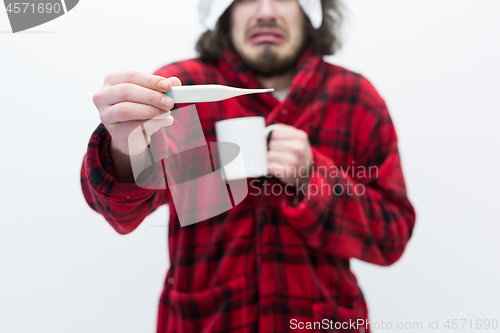 Image of Man with flu and fever