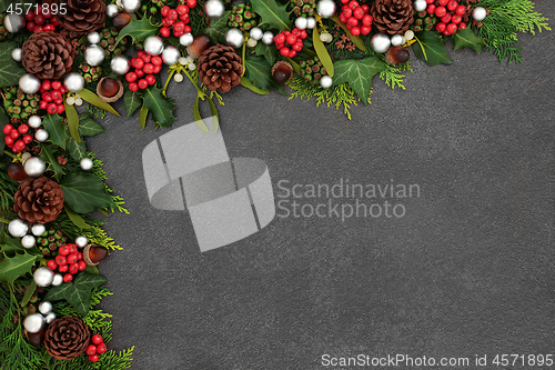 Image of Decorative Christmas Background Border 