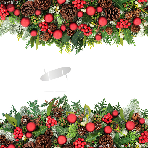 Image of Festive Christmas Background Border  