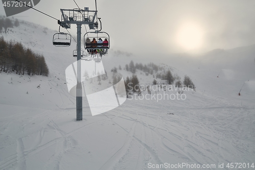 Image of Ski lift at a ski resort