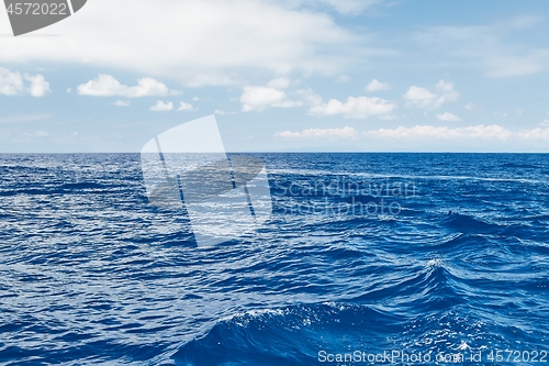 Image of Endless sea view, blue water surface