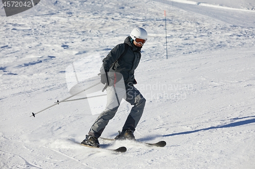 Image of Skiing in the winter snowy slopes