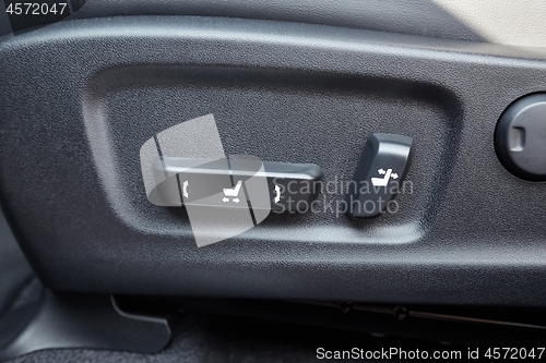 Image of Car seat adjustment knobs