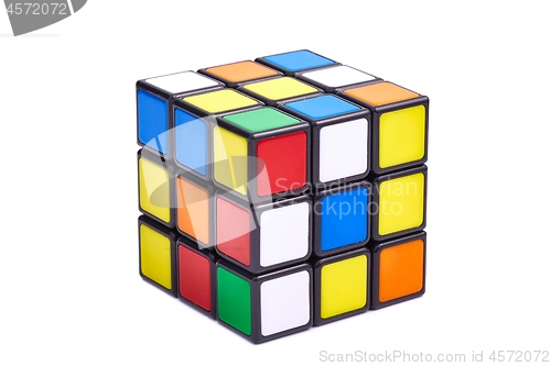 Image of Rubik\'s cube on white