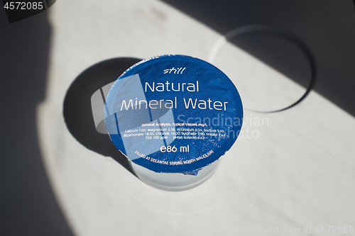 Image of Small plastic pack of mineral water