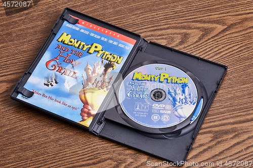 Image of BUDAPEST, HUNGARY - JUNE 01, 2017: Monty Python And The Holy Grail double DVD edition, one of the most classic British comedy movies.