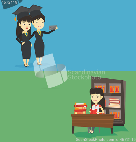 Image of Two educational banners with space for text.